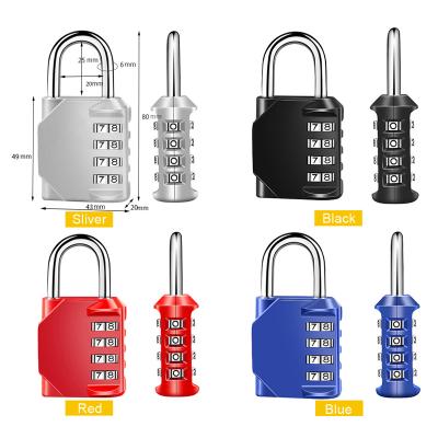 China GYM Digital 4 Digit Gym Security Code Lock Heavy Duty Custom Waterproof Combination Zinc Alloy Luggage Cabinet Drawer Padlock for sale