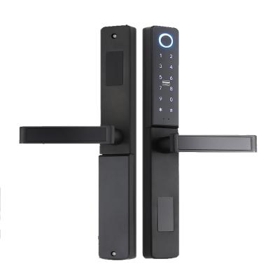 China Hot Selling APP+Fingerprint+Code+Card+Key Amazon TUYA Remote Open Smart Slide Door Digital Lock Code Fingerprint Electric Sliding Glass Wood Aluminum Door for sale