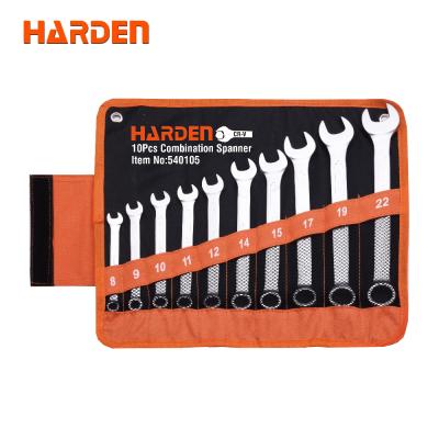 China Factory Price 10 Pcs High Quality Chrome Vanadium Steel Handle Combination Wrench Auto Repair Tool Kit for sale