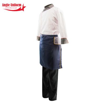 China restaurant & Hot Selling Bar Uniforms Hotel Restaurant Workwear Long Sleeve Autumn And Winter Models White Clothes Chef Uniform for sale