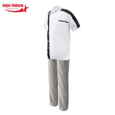 China restaurant & Bar Factory Outlet With Low Price Restaurant Kitchen Cooking Uniform White Chef Suit for sale