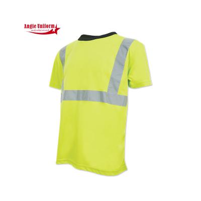 China Custom Logo Anti-Shrink Cotton Wrinkle Custom Yellow Short Sleeve Boys T-Shirts Thoughtful Construction Worker Uniforms Logo Anti-pilling T-shirts for sale