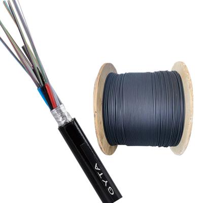 China Aerial Outdoor Duct Fiber Optic Cable GYTA 2 4 Core Armored Optical Cable For Duct Antenna for sale