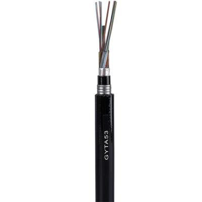 China Outdoor Direct Buried Duct Double Sheath Fiber Optic Cable GYTA53 Cable Optico for sale