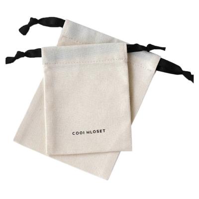 China Safety Wholesale Eco Muslin Cotton Gift Packing Canvas Pouch Customized Cotton Organic Drawstring Bag for sale