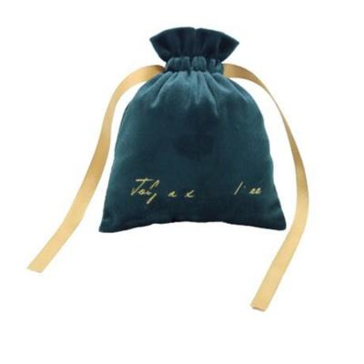 China Recyclable Custom Printed Luxury Tassel Drawstring Jewelry Velvet Pouches Bags Jewelry Pouches With Logo for sale