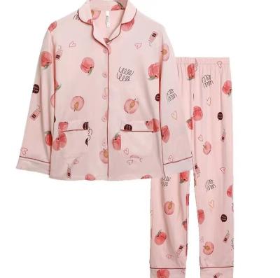 China Breathable Soft Sleepwear 2 Piece Set PJ Set Cotton Pajamas Wholesale Pajamas For Women Set Nightgowns For Woman for sale