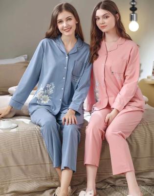 China Custom Lounge Wear Bridal Party Nightgowns Sleepwear Nightgown PAJAMAS Breathable Falling Sleepwear For Women Cotton Pajamas for sale