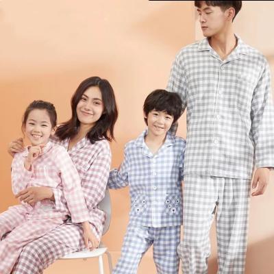 China Loungewear Plaid Homewear Cotton Breathable Women Pijama Set Custom Pajamas Set Women Sleepwear Night Dresses For Woman for sale