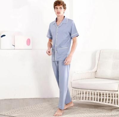 China Breathable men's sleepwear PAJAMAS set loungewear night wear set bathrobe for men's casual sleepwear pajamas for men for sale