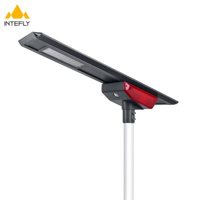 China Other INTEFLY Outdoor Led Solar Street Light Motion Sensor Home Light With Pole Road Light Price List China APP Control for sale