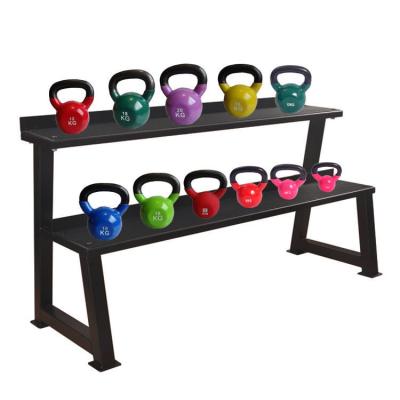 China Custom Logo Gym Equipment Safe Wholesale Durable Gym Use Kettlebell Handle Kettlebell Storage Rack for sale