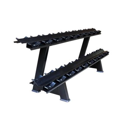 China Durable Wholesale Commercial Home Use Fitness Equipment For Dumbbell Rack 2-Tier Double Dumbbells Stand for sale