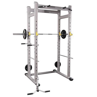 China Wholesale Hot Selling Adjustable Gravity System Barbell Rack Gym Sports Training Equipment Home Power Rack Adjustable Squat Cage for sale