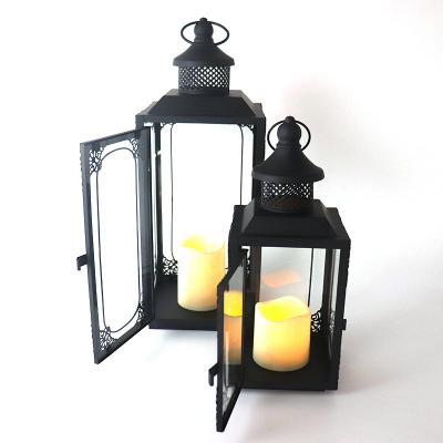 China Saving Ceramic Christmas Decoration Candle Lantern Ramadan Candle Holder With LED for sale