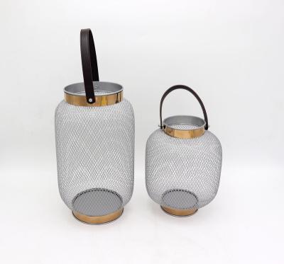 China Saving garden wholesale metal camping lantern iron candle moroccan lantern for sale