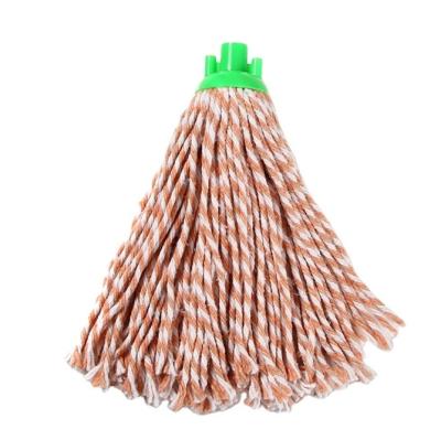 China Viable Round Floor Mop Head Cotton And Industrial Polyester Mop Cleaning Head for sale