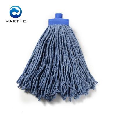 China Sustainable Plastic Cleaning Products Open End Fit Mop Head Commercial Cotton Mop Head for sale