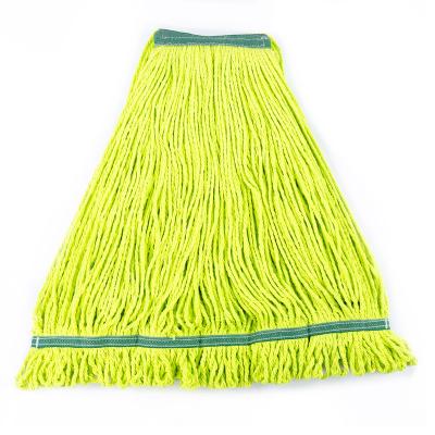 China Minimalist Floor Cleaning Microfiber Easy Mop Looped End Microfiber String Mop Head Refill Mop Cotton Wet Head for sale