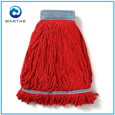 China Economical Cotton Floor Mop Sustainable Blended Cotton Mop Cleaning Head for sale