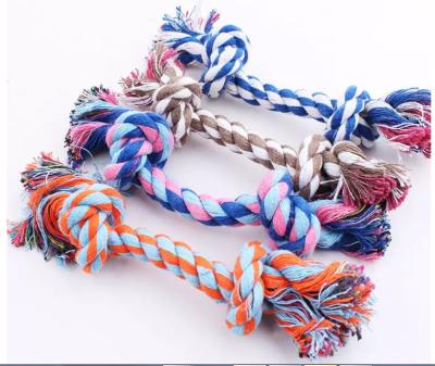 China Sustainable 3 knot rope toy for pets with 2 tennis balls, MARTHE for sale