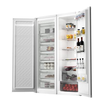 China Hot sale COMPRESSOR ini build refrigerators freezers double door refrigerator double room refrigerator household for sale