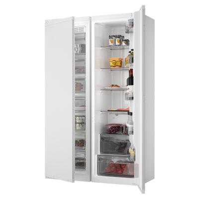 China COMPRESSOR Two Doors 216L Retro Refrigerator , Double Doors Build In Refrigerator for sale