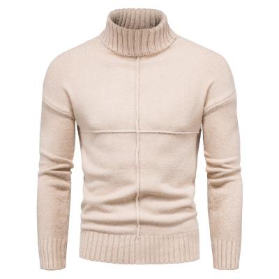 China Anti-pilling Anti-pilling Sweater Men's Pullover High Neck Fashion Casual Pullover Sweater for sale