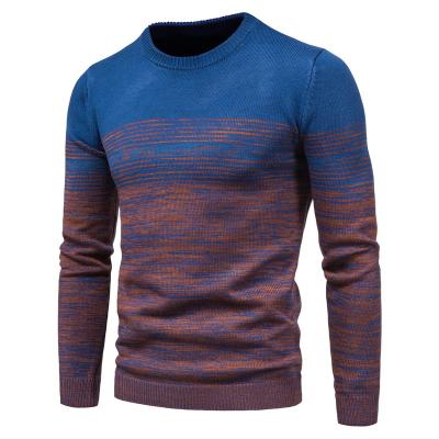 China Anti-pilling color around the neck sweater of the anti-pilling men's sweater of various contrast fashion bottom for sale