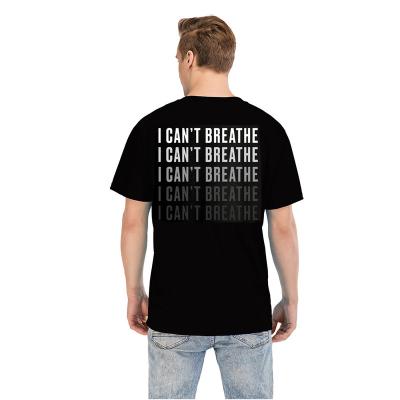 China Anti Wrinkle Anti Wrinkle I Can't Breathe 3D Printed Mens Short Sleeve T-Shirt for sale