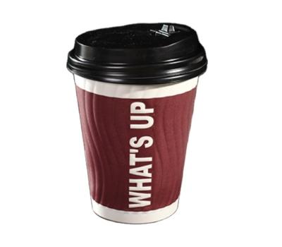 China Manufacturer Wholesale 12Oz Custom Double-Layer Disposable Paper Disposable Coffee Tea Milk Paper Cups for sale