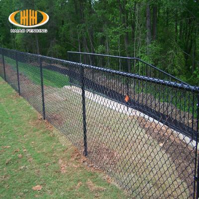 China 2021 New Arrival Easily Assembled Black PVC Coated Chainlink Chain Link Fence Barrier For Soccer Playground for sale