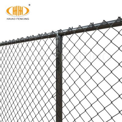 China Easily Assembled Black Color Chain Link Fence Cheap Fence Panels for sale