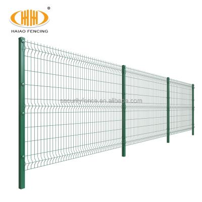 China Easily Assembled High Quality Decorative Garden PVC Coated 6 Gauge v Folds 3d Welded Curved Wire Mesh Fence Panels for sale