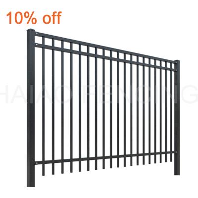 China Easily Assembled Flat Surface Tubular Picket Steel Fence, Iron Fence, Metal Fence Panels for sale