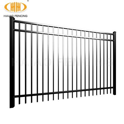 China Easily Assembled Barrier Cheap Decorative Steel Flat Rail Mounting Barrier In-Line Top Steel Panels for sale