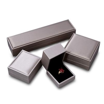 China Wholesale High Quality Elegant Necklace Reused Ring Bracelet Box From Gray Gift Jewelry Packaging Box From Materials Factory for sale