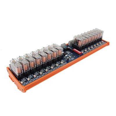 China Original single group 24V RS485 MODBUS RTU remote control relay module of overcurrent protection 16-Channel RS485 communication relay module for sale