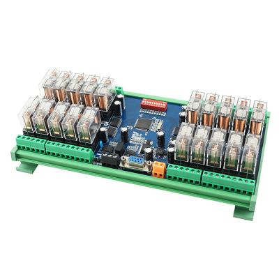 China Overcurrent Protection 20-Channel RS485 Communication Omron Relay Module RS485 Modbus RTU/232 DC24V Relay Output Module For Greenhouse Automation for sale