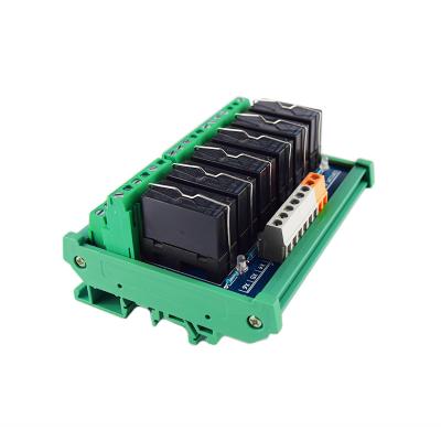 China Huaqingjun 6-Channel Double-Group Fujitsu Relay Module Sealed Compatible Electromagnetic Relays PNP/NPN 24V For Woodworking Machinery for sale