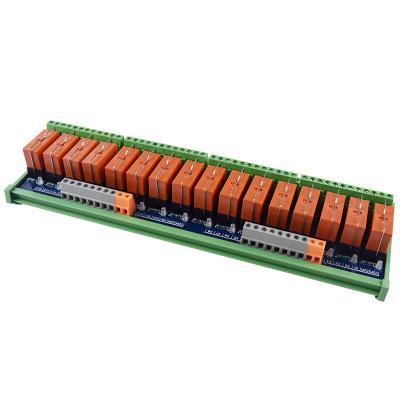 China Huaqingjun 16-Channel Tyco 8A/250VAC 2NO 2NC 8 Pins Sealed Relay Module Electromagnetic Relay for PLC for sale