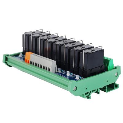 China Sealed 8-Channel 1NO 1NC 5 Pins Electromagnetic Relays Panasonic Relay Module 12VDC 24VDC Relays for PLC Expansion Board Control for sale