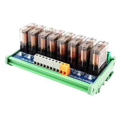 China 8-Channel Sealed Transparent Single Open DC 24V Relays Hongfa Relay Module 16A Electromagnetic Relay For Electronic Cabinet Control for sale