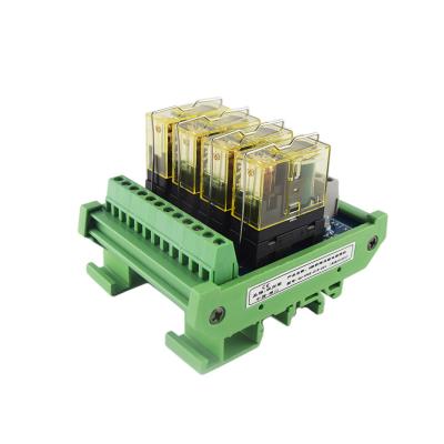 China The Huaqingjun Relay Module 4-Channel 1NO 1NC IDEC DC24V Relay PLC Output Sealed Electromagnetic Expansion Board for sale