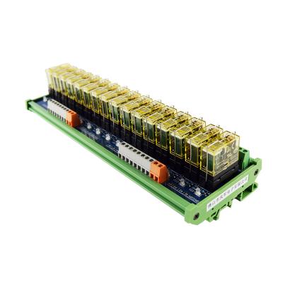 China 16-Channel relay module sealed group 24V alone with socket rail installation PLC electromagnetic relay factory direct sales for sale