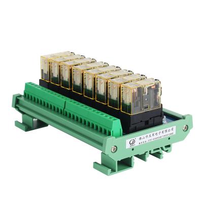 China 8-Channel Sealed Single-Group IDEC Relay Module AC 220V With Compatible Wide Socket NPN/PNP Foot Base For Industrial for sale