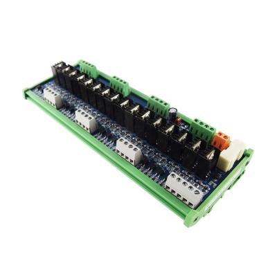 China 16-Channel DC Amplifier Board PLC Output Board Power Supply Board Optical Coupler Non-Contact Isolation Short Circuit Protection 217*87*40mm for sale