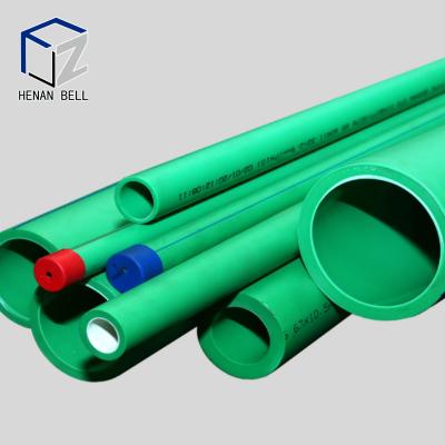 China Low MOQ PPR Green Color Plastic Water Pipe Price List Corrosion Resistant Wholesale Pipe For Water Supply for sale