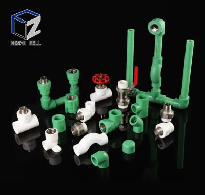 China Wholesale high quality 2 inch green plastic water supply PPR pipe for cold and hot water plumbing ppr pipe fitting for sale