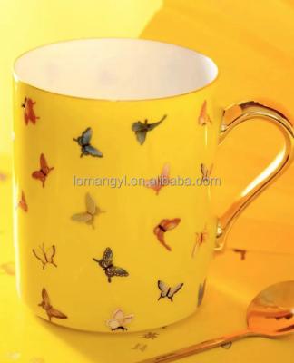 China Low Price OEM ODM Customization Viable Jingdezhen Porcelain Mug With Handle Ceramic Mug With Handle for sale